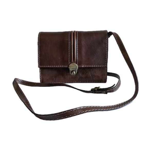 the trend crossbody leather bag preowned made in italy - Picture 1 of 6